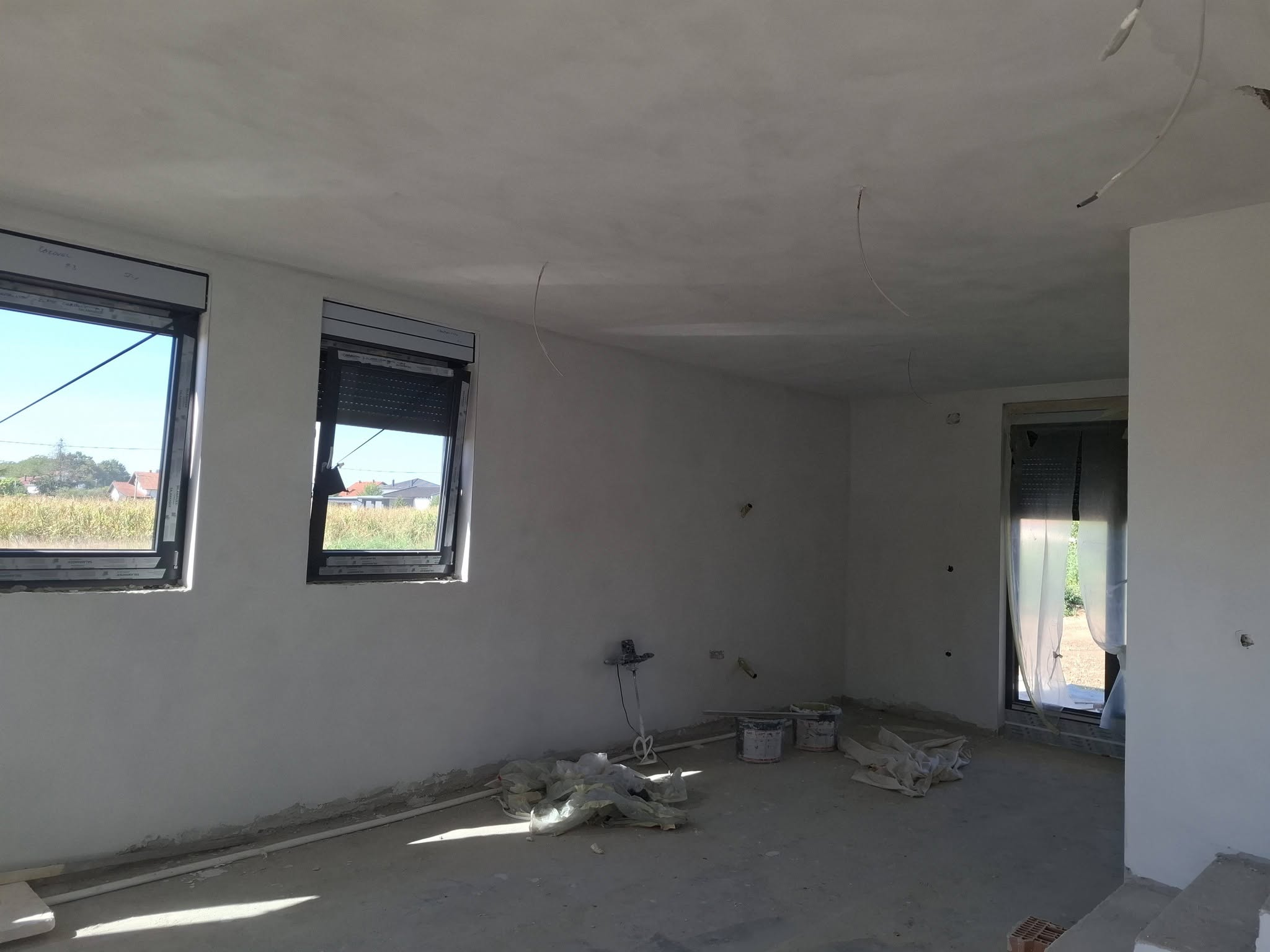 Ožbukane unutarnje površine nakon strojnog nanošenja